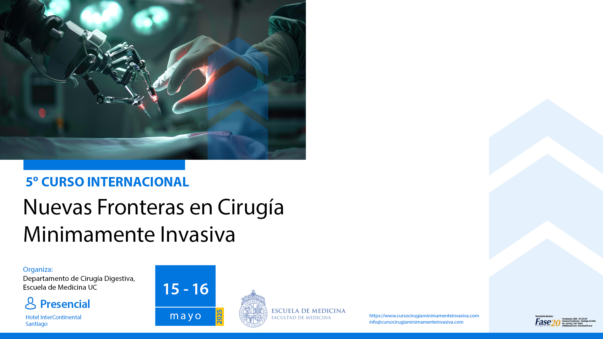 5º CURSO INTERNACIONAL: NUEVAS FRONTERAS DE CIRUGÍA MÍNIMAMENTE INVASIVA CHILE 2025 - Plantilla